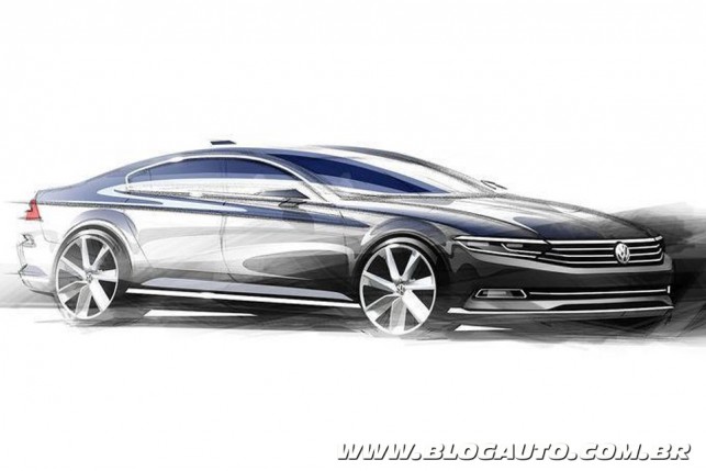 Esboço do novo Volkswagen Passat