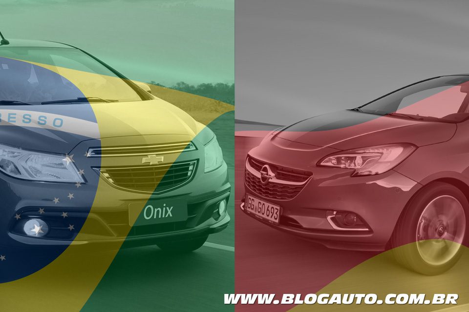 Novo Opel Corsa vs Onix: goleada alemã sobre o Brasil