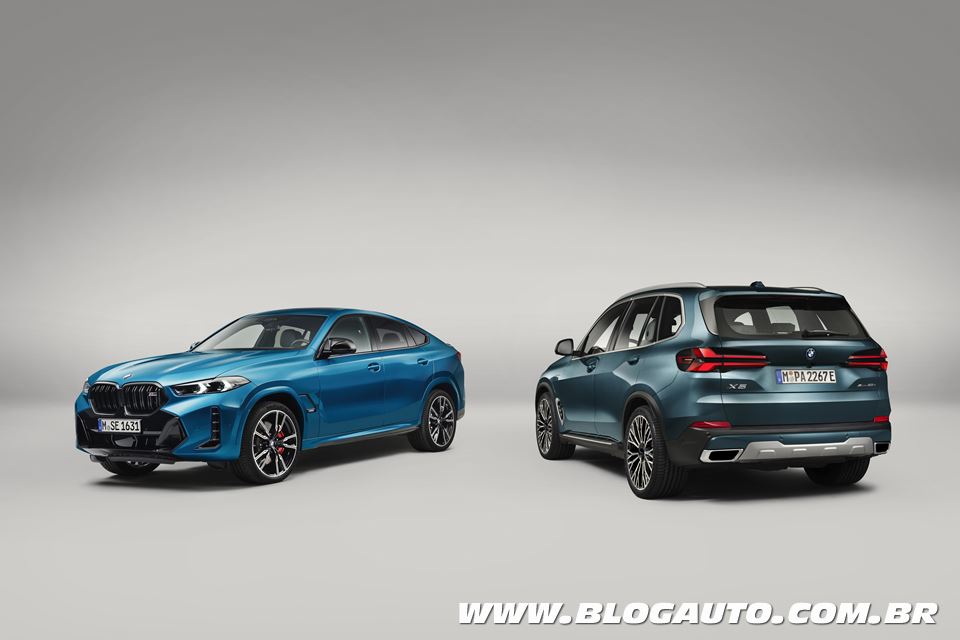 BMW X5 e BMW X6 chegam com visual renovado
