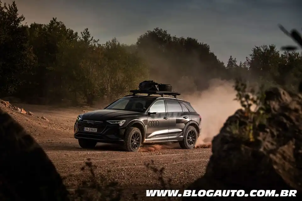 Audi Q8 E-Tron Dakar desempenho off-road elétrico